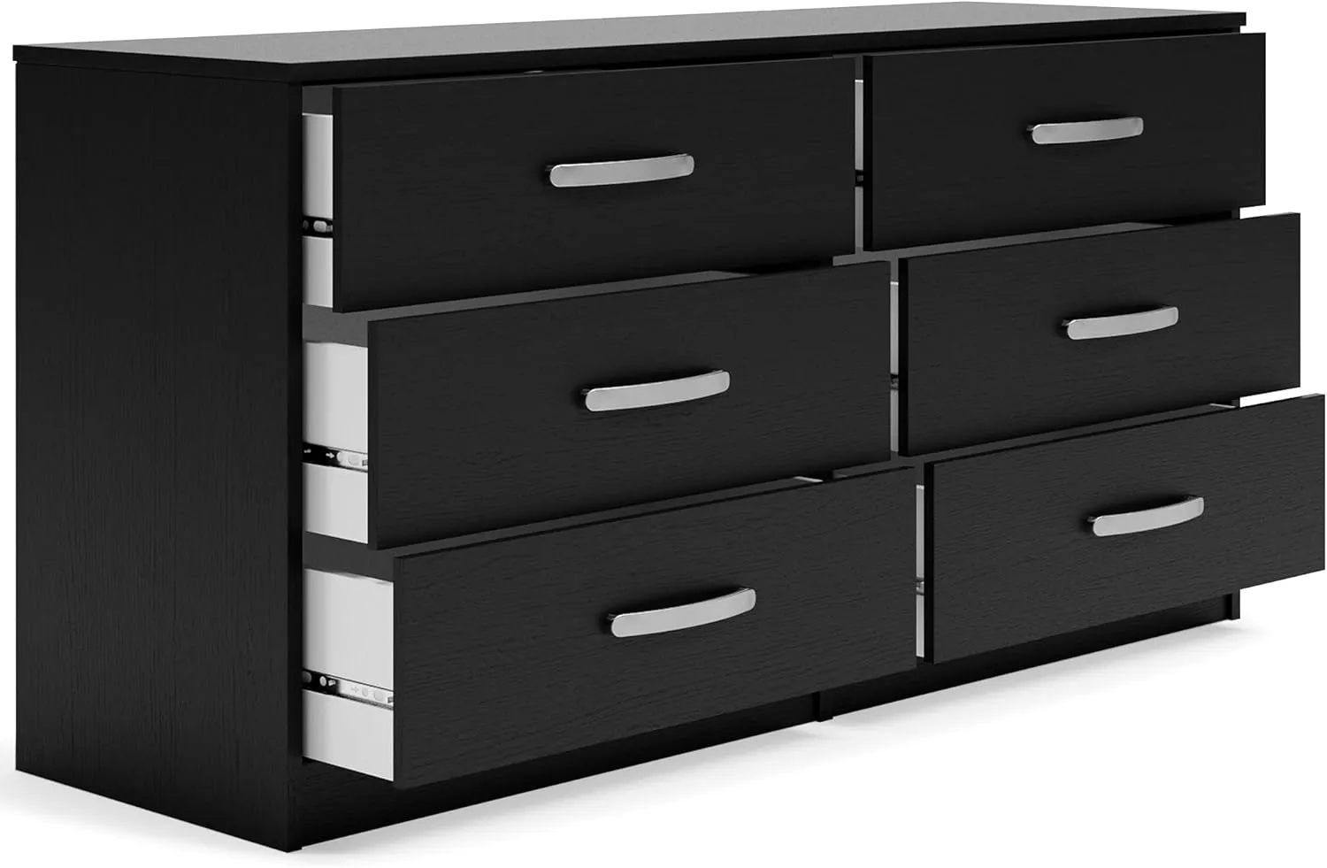 Signature Design by Ashley Finch Contemporary 6 Drawer Dresser, Black