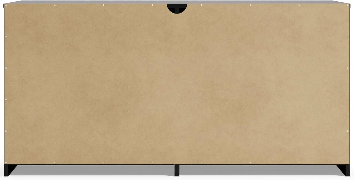 Signature Design by Ashley Finch Contemporary 6 Drawer Dresser, Black