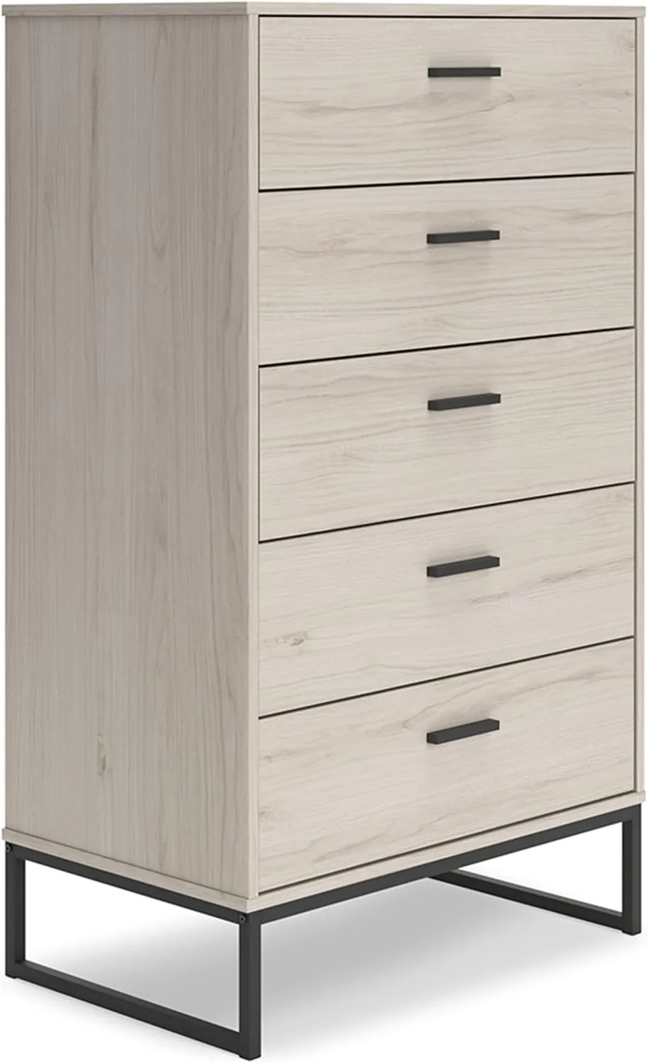 Signature Design by Ashley Socalle 5 Drawer Chest of Drawers, Natural Beige