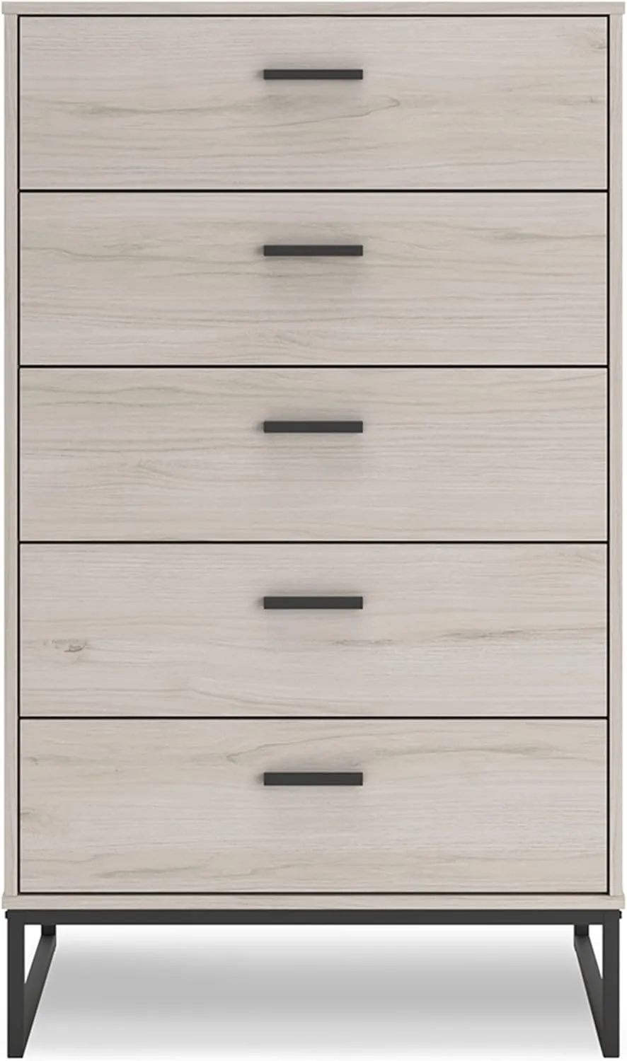 Signature Design by Ashley Socalle 5 Drawer Chest of Drawers, Natural Beige
