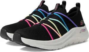 Skechers Sport Women's Women's Arch FIT 2.0-Colorful Road Sneaker, BKMT=Black/Multi, 5