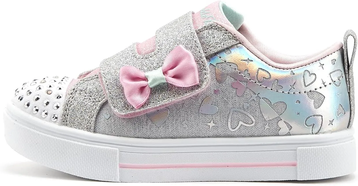 Skechers Unisex-Child Twinkle Sparks-Heather Char Sneaker