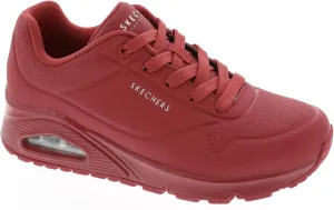 Skechers Women's Street, Uno - Stand on Air Sneaker - Wide Width Red