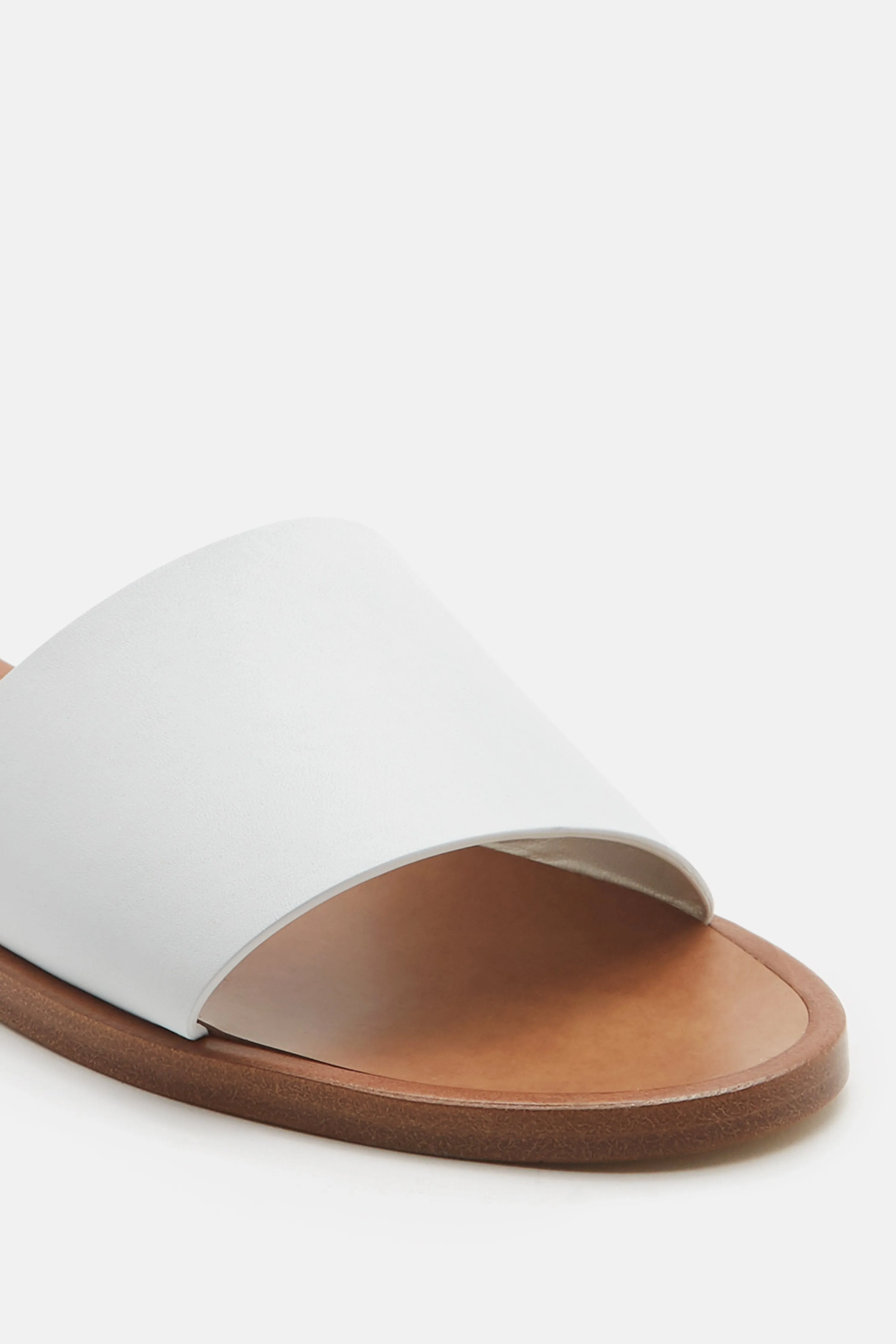 Slide in Leather - White