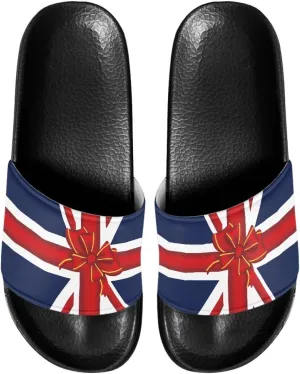 Slide Sandals for Women Girls Lightweight Non Slip Shower Shoes Comfotable Open Toe Single Band Slide Sandals Size 6-13.5