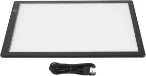 Slide Viewer Lightbox for Slide and Film Negative Scanning, Ultra Thin Optical Pad Scanner with 3 Brightness Levels, USB Powered. Black