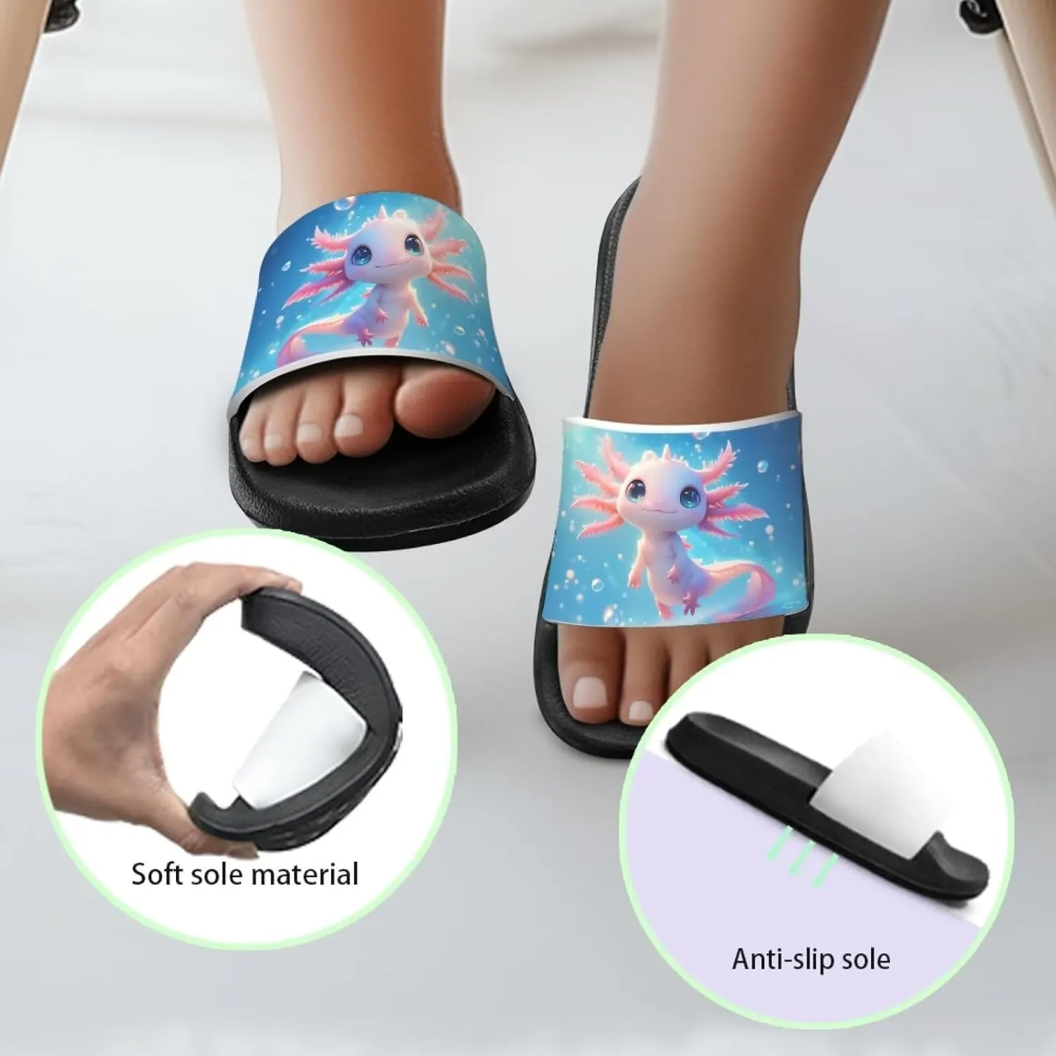 Slides for Boys Girls Quick Drying Kids Slides Sandals Non-Slip