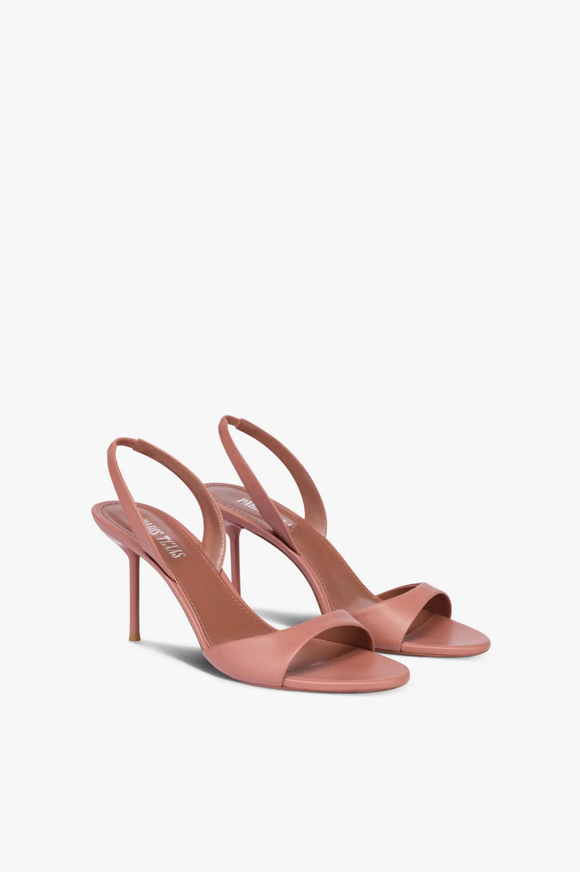 Slingback sandals in Texas rose leather