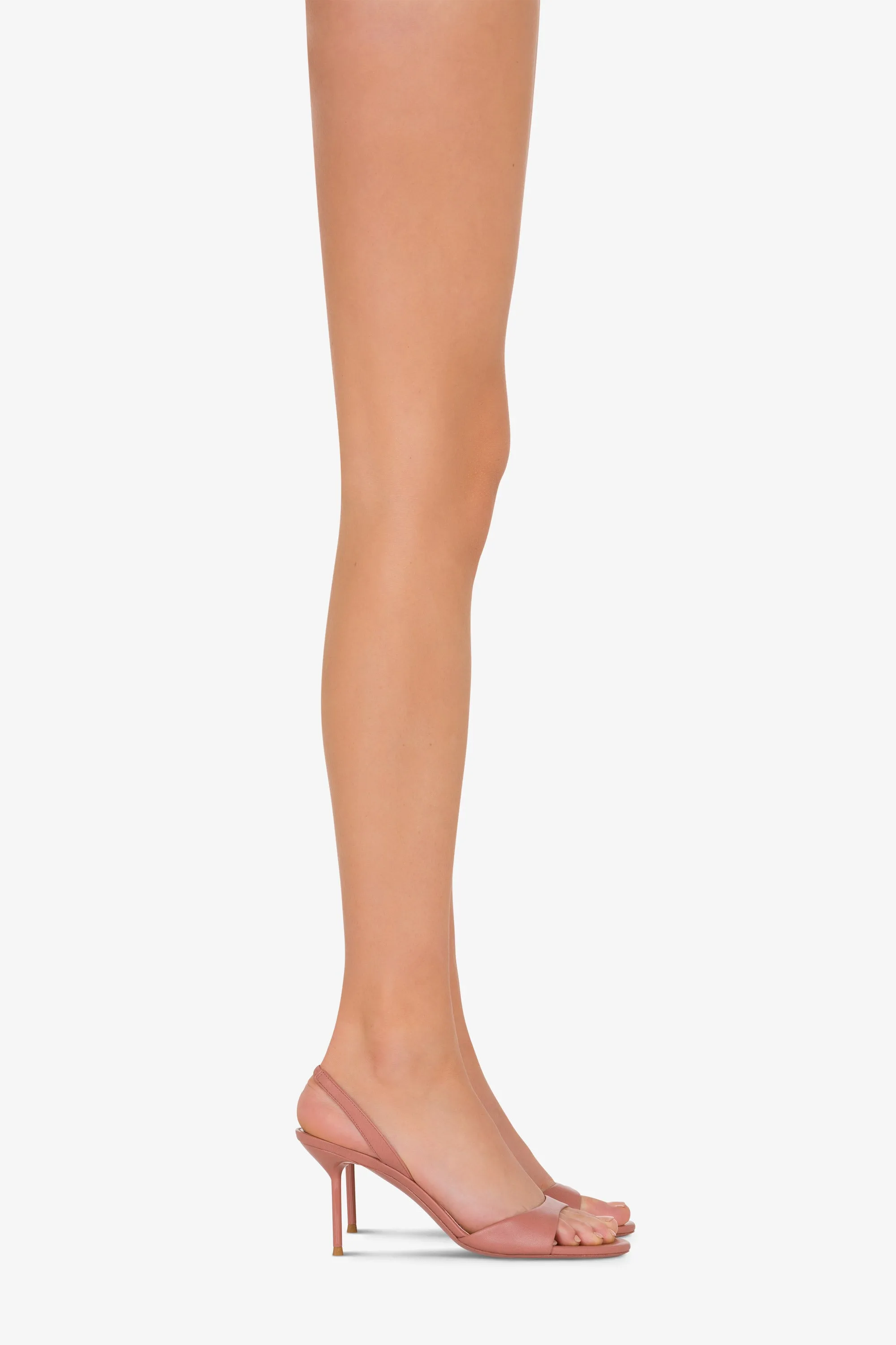 Slingback sandals in Texas rose leather
