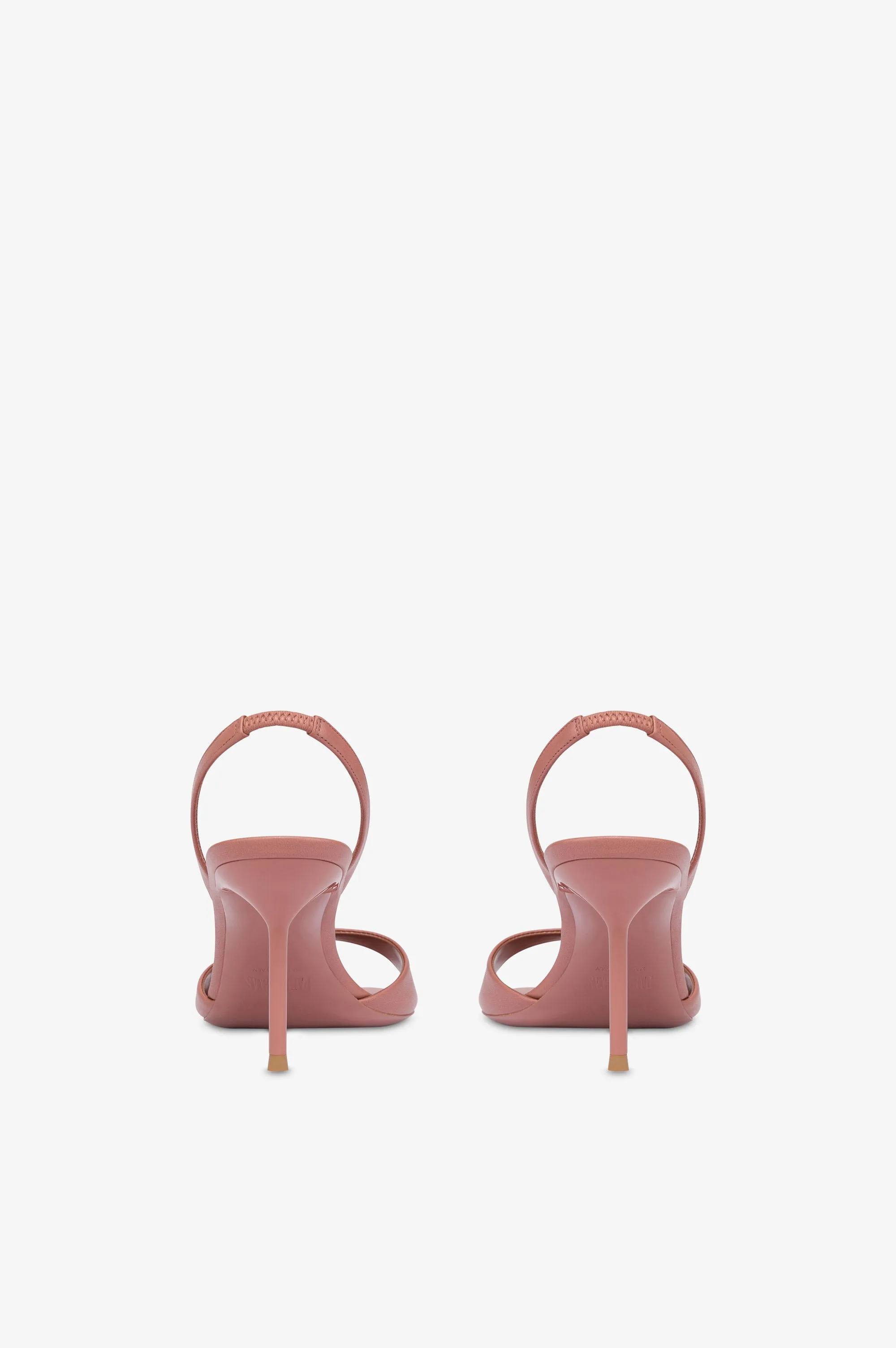 Slingback sandals in Texas rose leather