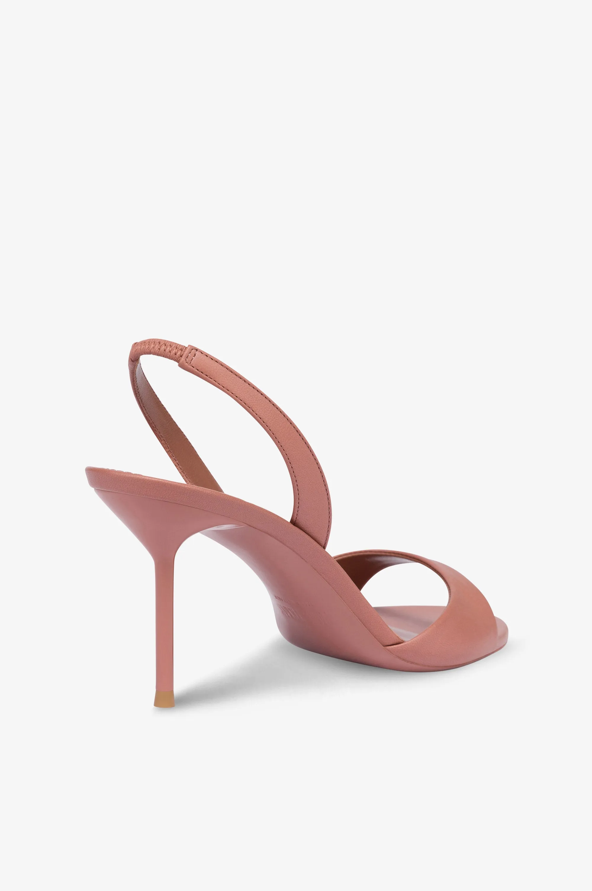 Slingback sandals in Texas rose leather