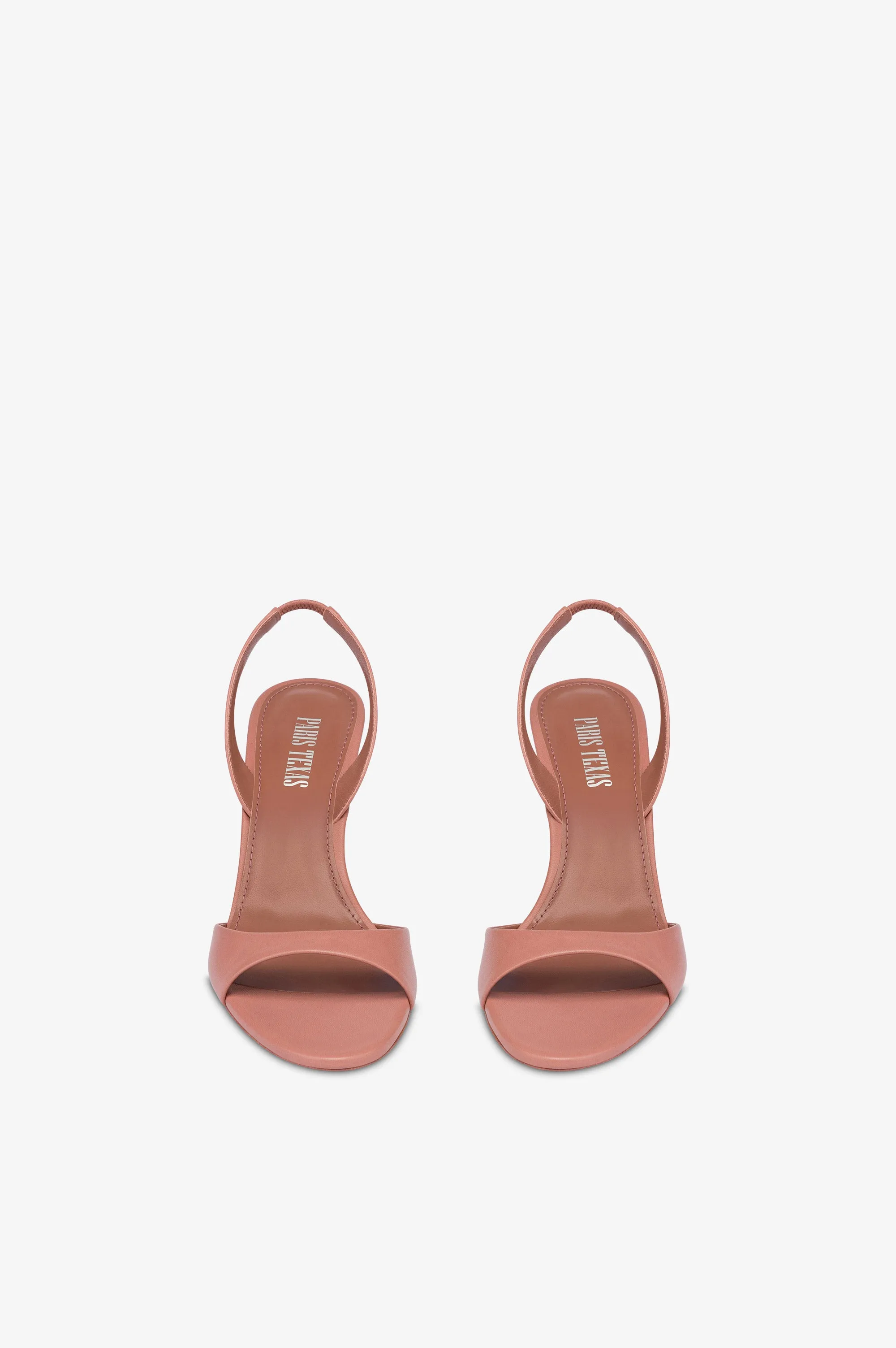 Slingback sandals in Texas rose leather