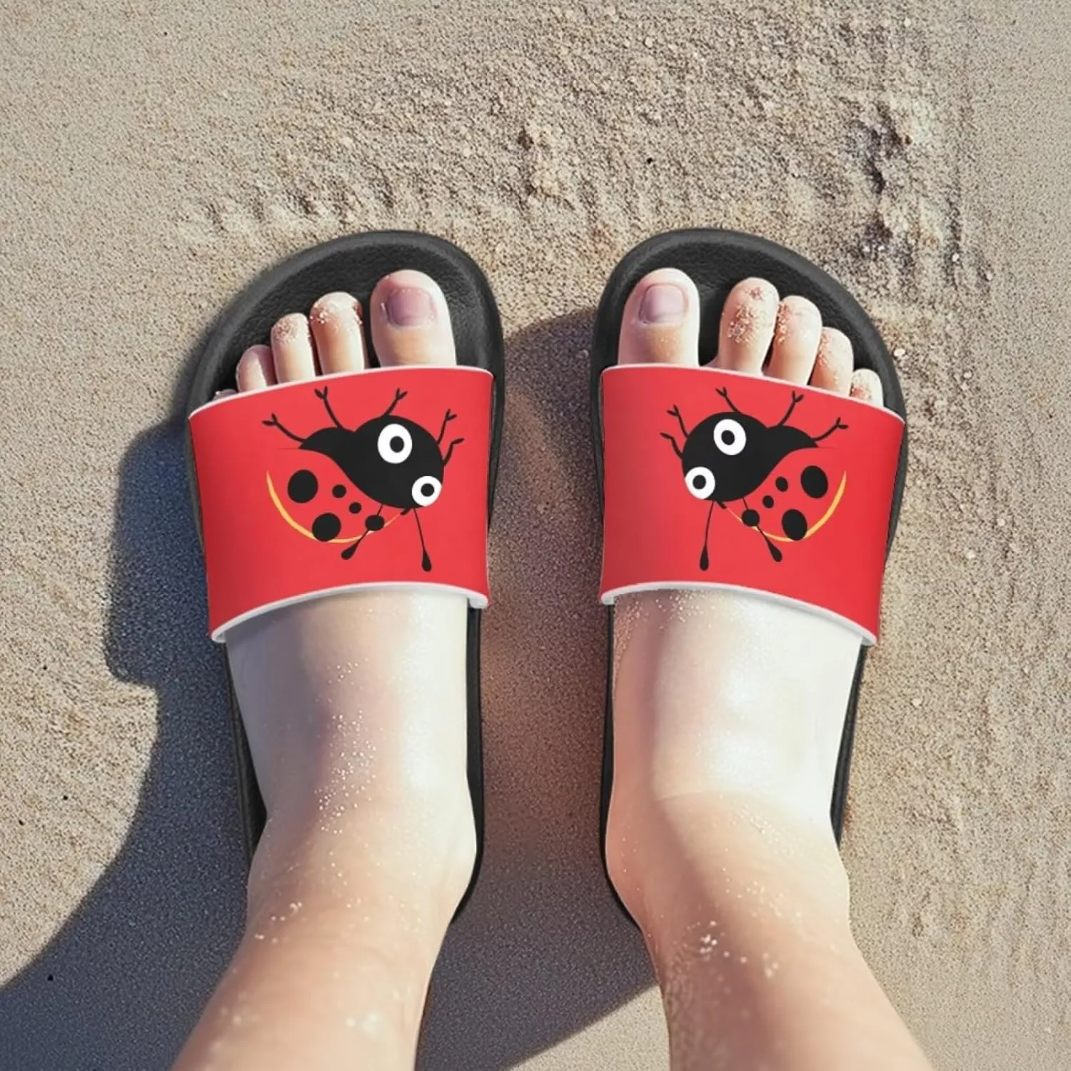 Slip On Sandals for Boys Girls Lightweight Animals Print Drying Shower Slides Suitable for Beach Days