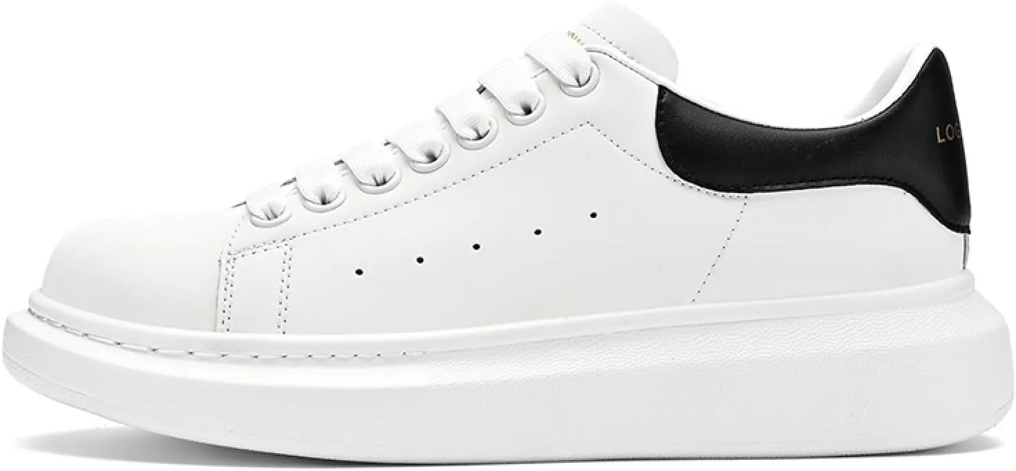 Small White Women's Athleisure Platform Shoes: Casual, Athletic Sneakers - White, Size 7.5 (US Women's 42)
