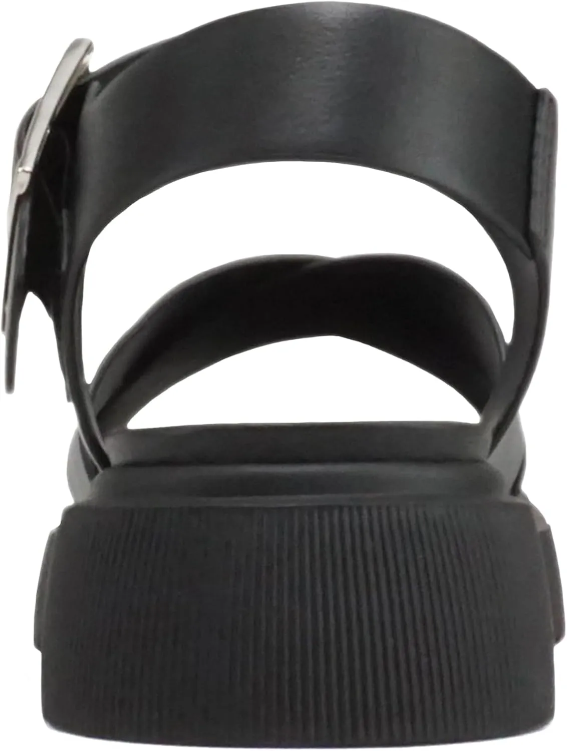 Soda “Carter” ~ Women Open Round Toe Crisscross Upper Lug Sole Platform Sandal with Adjustable Ankle Strap