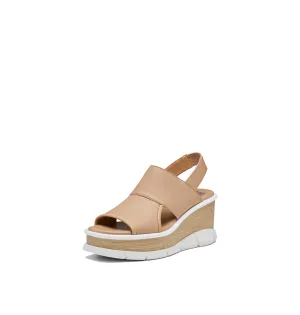 Sorel Women's Joanie III Slingback Sandals - Honest Beige, White - Size 9.5
