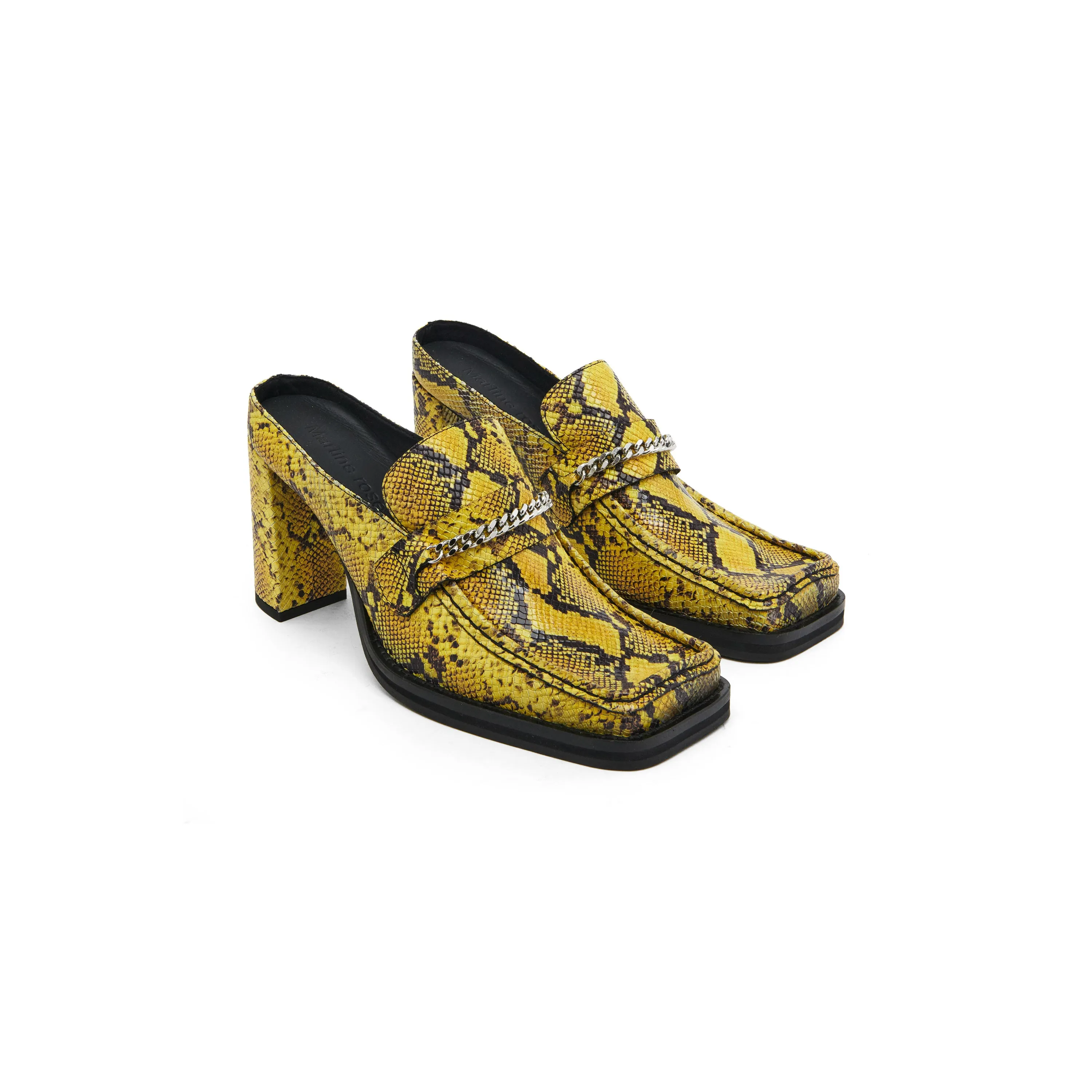 SQUARE TOE HEEL in YELLOW
