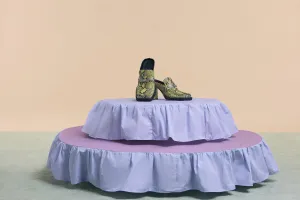 SQUARE TOE HEEL in YELLOW