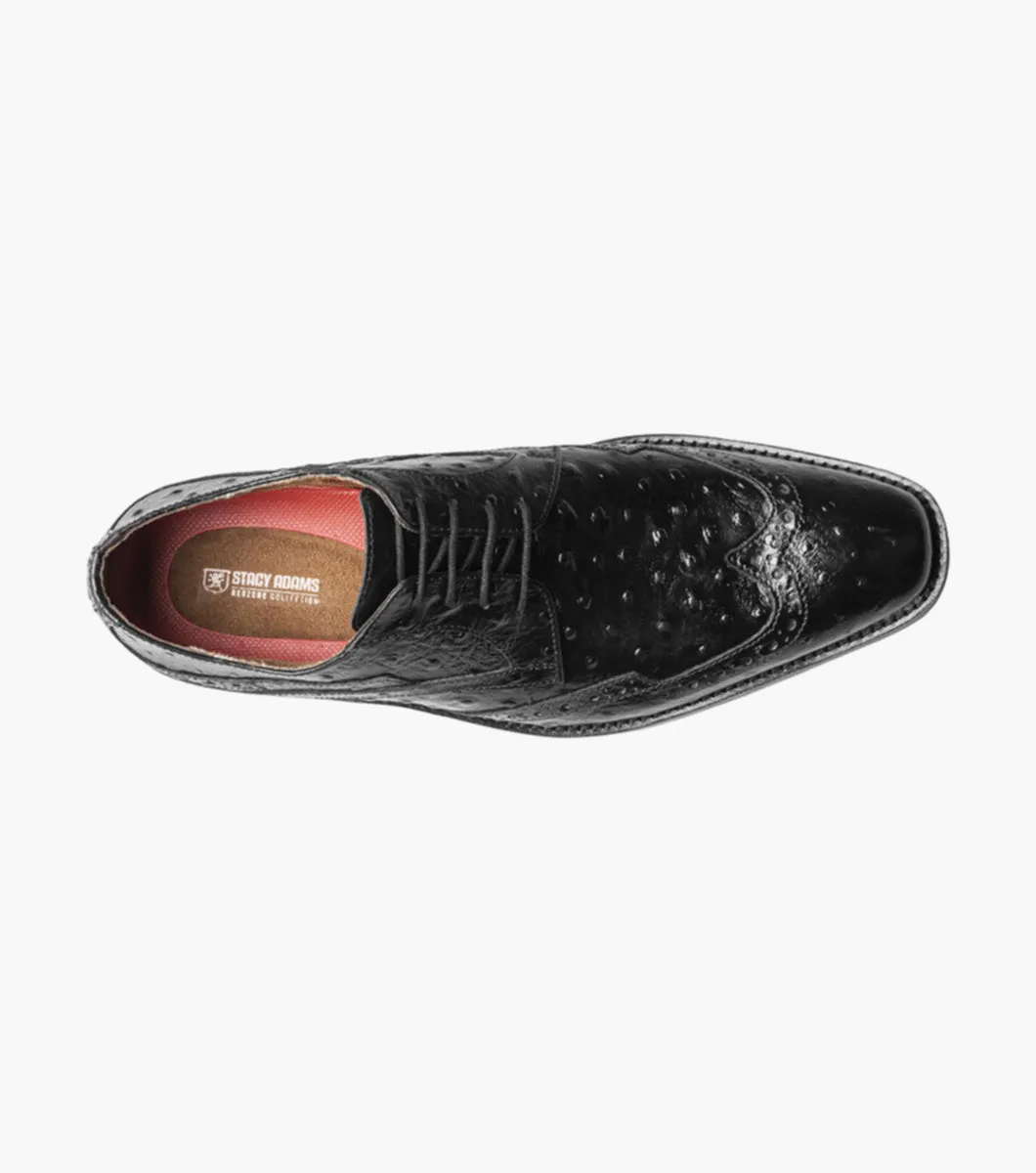 Stacy Adams GENNARO Black Wingtip Oxford