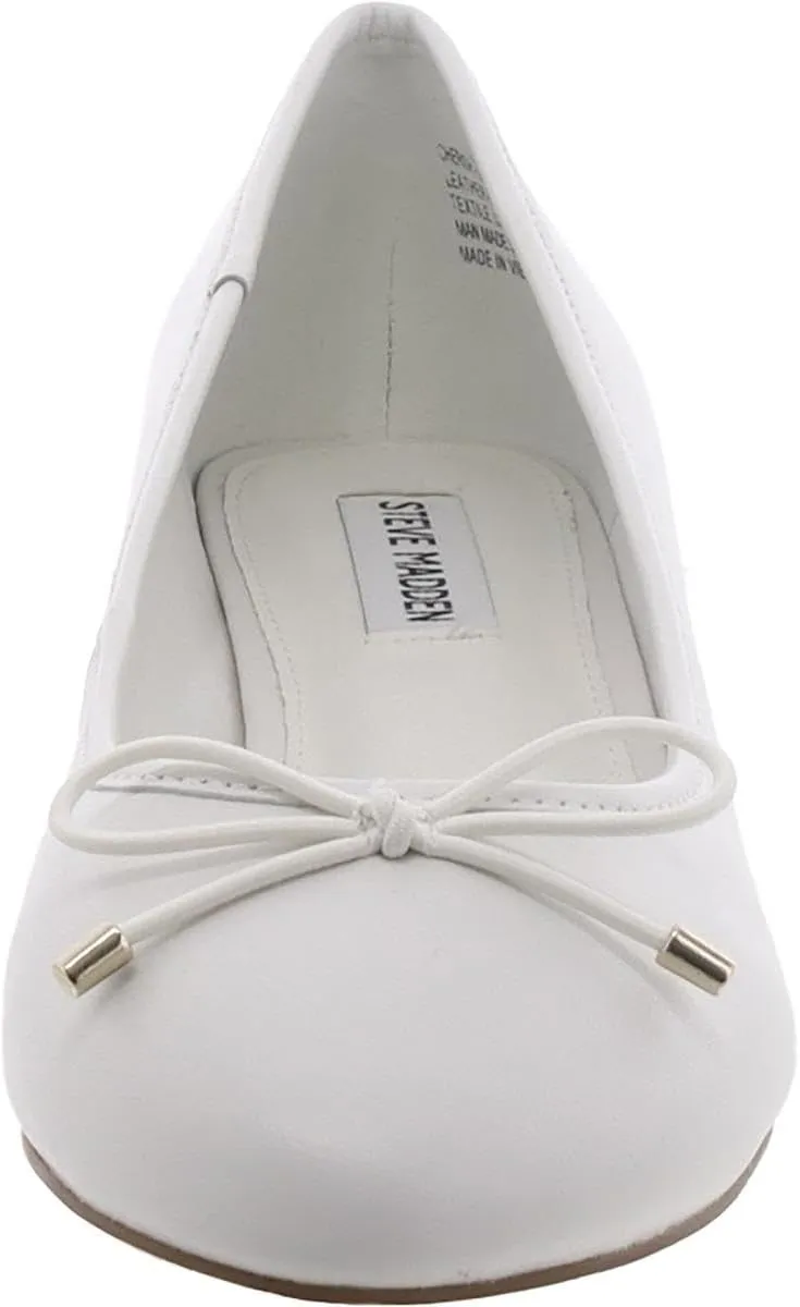 Steve Madden Womens Cherish Leather Slip On Loafer Heels