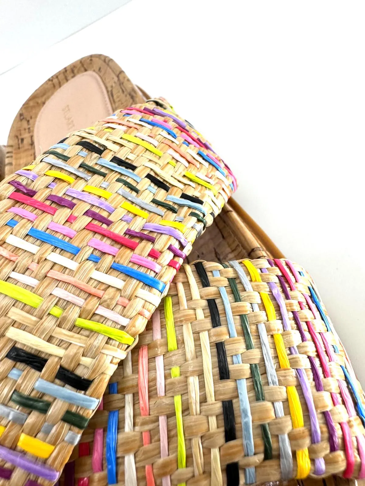 STUART WEITZMAN ROZA SPORT RAFFIA SLIDES