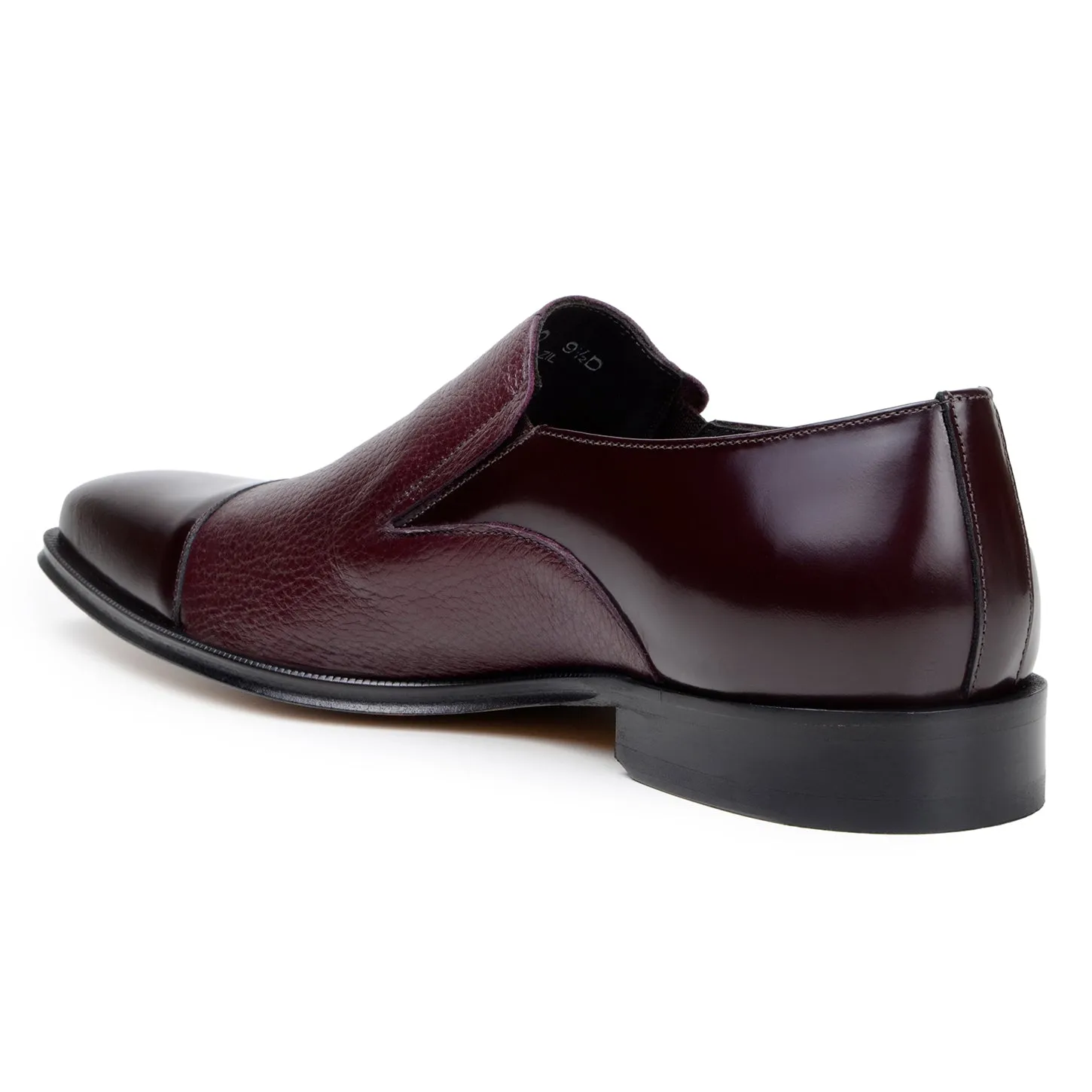 Studio Belvedere Andreo Men's Shoes Deer-Skin / Calf-Skin Leather Cap-Toe Slip-On Loafer  (SBV1012)