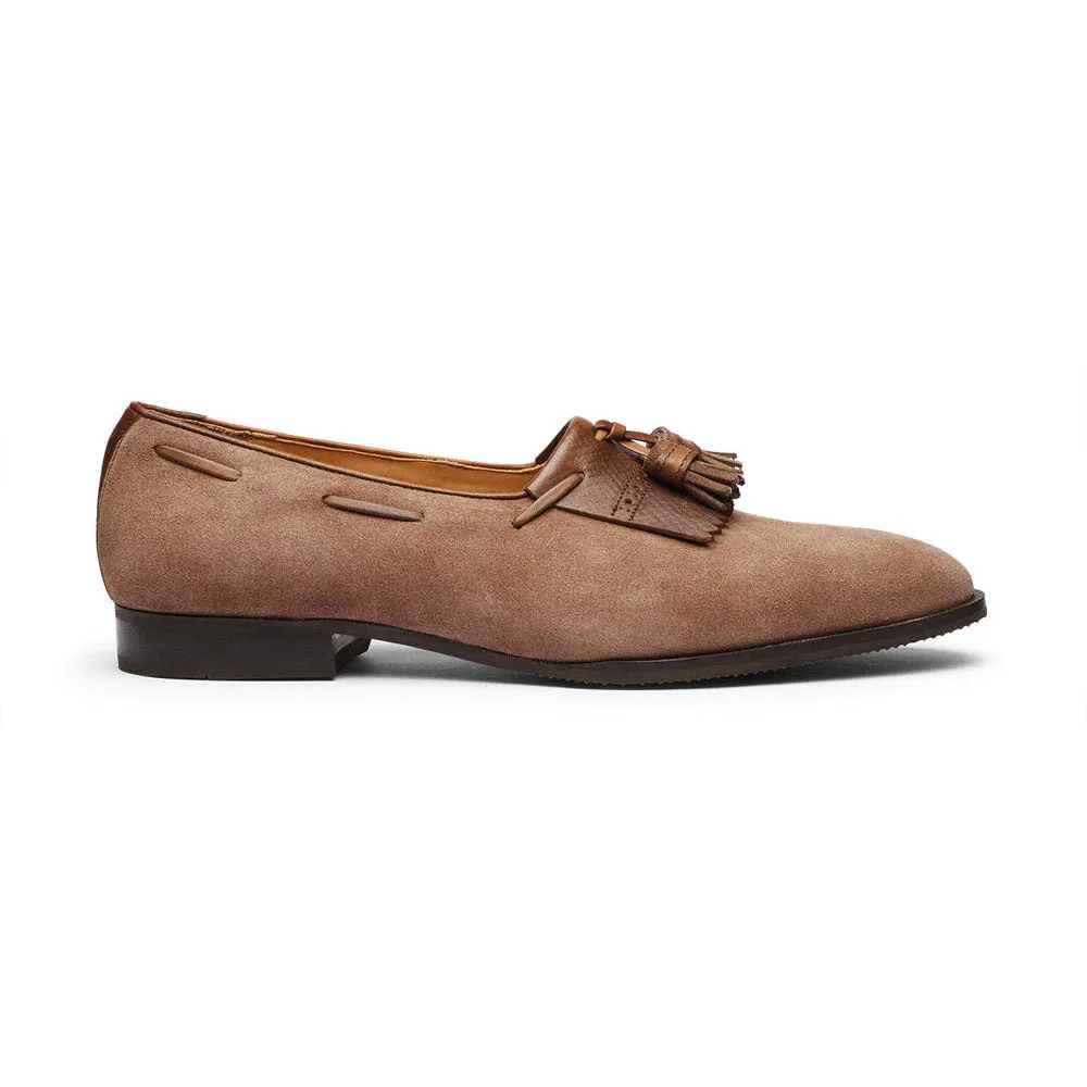 Suede Detailed Kiltie Tassel Loafer