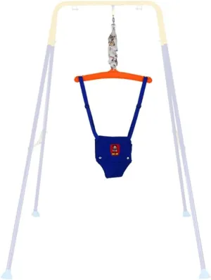 Swing Set Swing, Bounce Swing, Slide Adjustable Kids Jump Hammock Seat, 1 Pack Swing Seat (Color : Blue)
