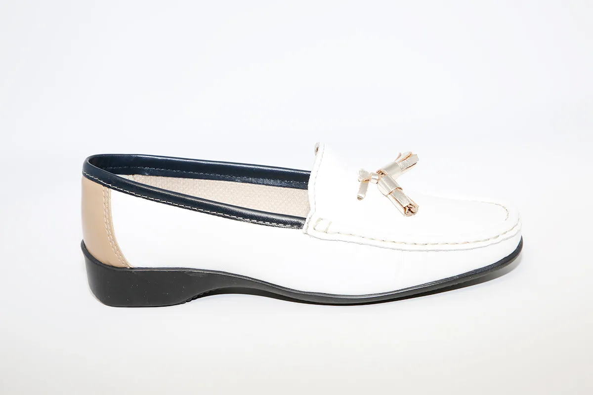 TERESA TORRES - White Leather Loafer