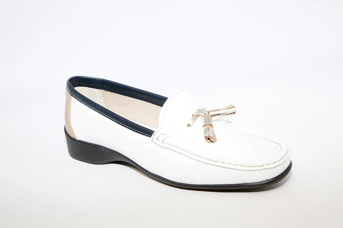 TERESA TORRES - White Leather Loafer