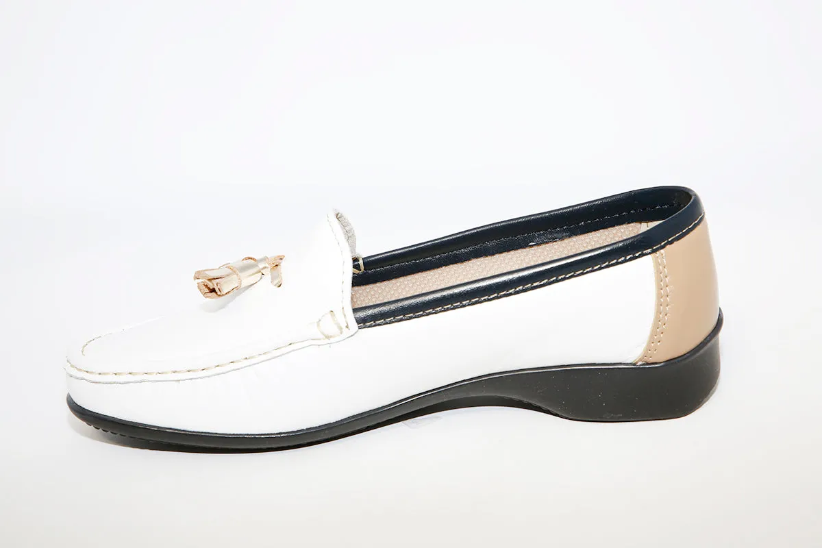 TERESA TORRES - White Leather Loafer