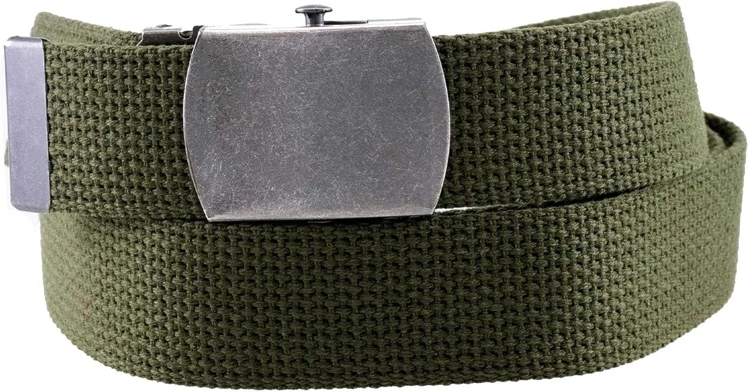 Thomas Bates Cargo Cotton Military Cut to Fit Web Belt with Removable Nickel Buckle