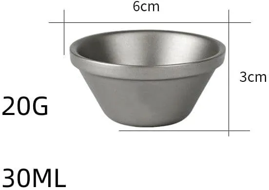 Titanium Alloy Tea Cup 30ML Outdoor Portable Small Wine Cup Home Kung Fu Tea Cup(1PC)