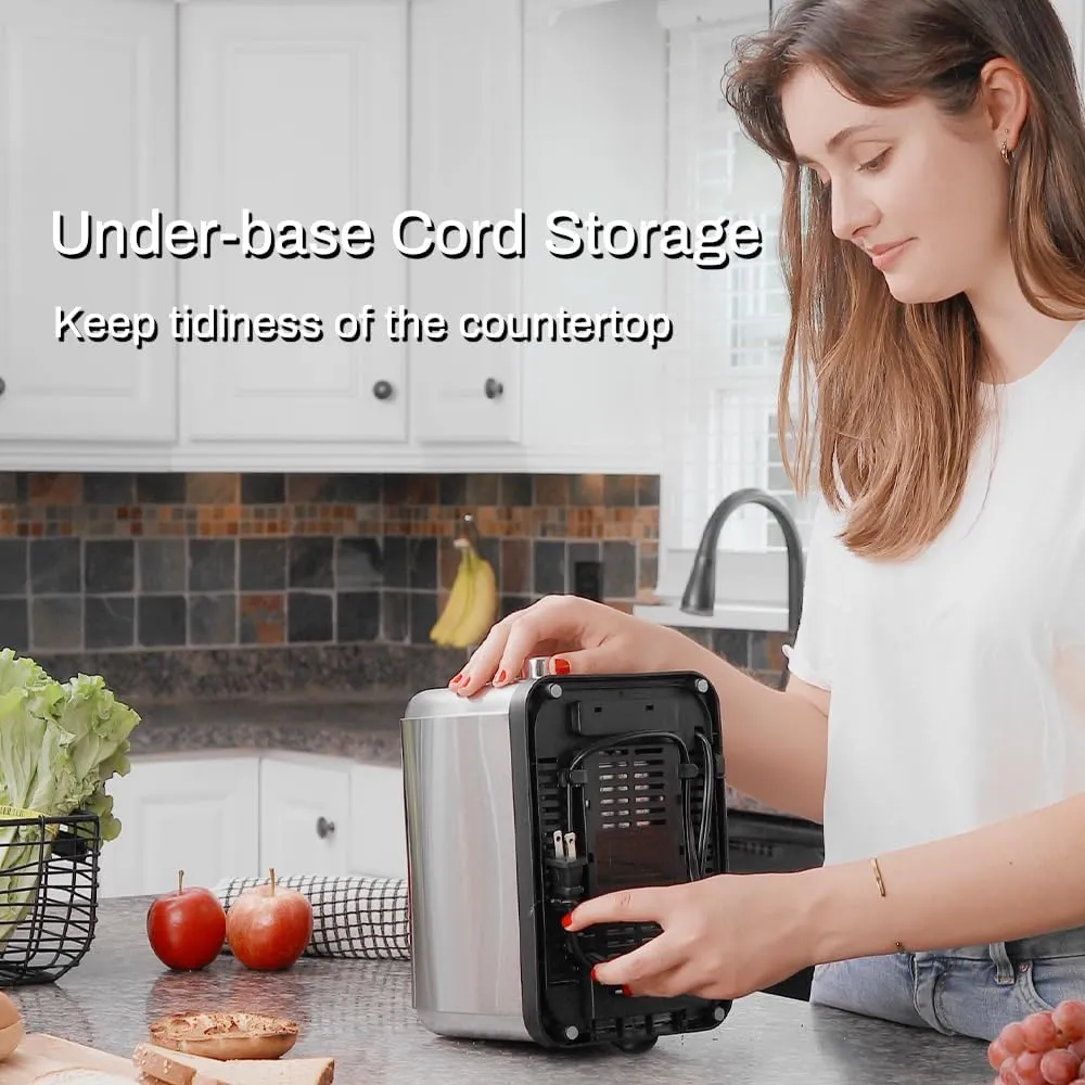 Toaster 2 Slice, Extra Wide Slot Toaster for Bagels, Bread, Waffles, 7 Shade Settings, 4 Main Functions, Removable Crumb Tray, 900 Watts Toasters, Brushed Stainless Steel