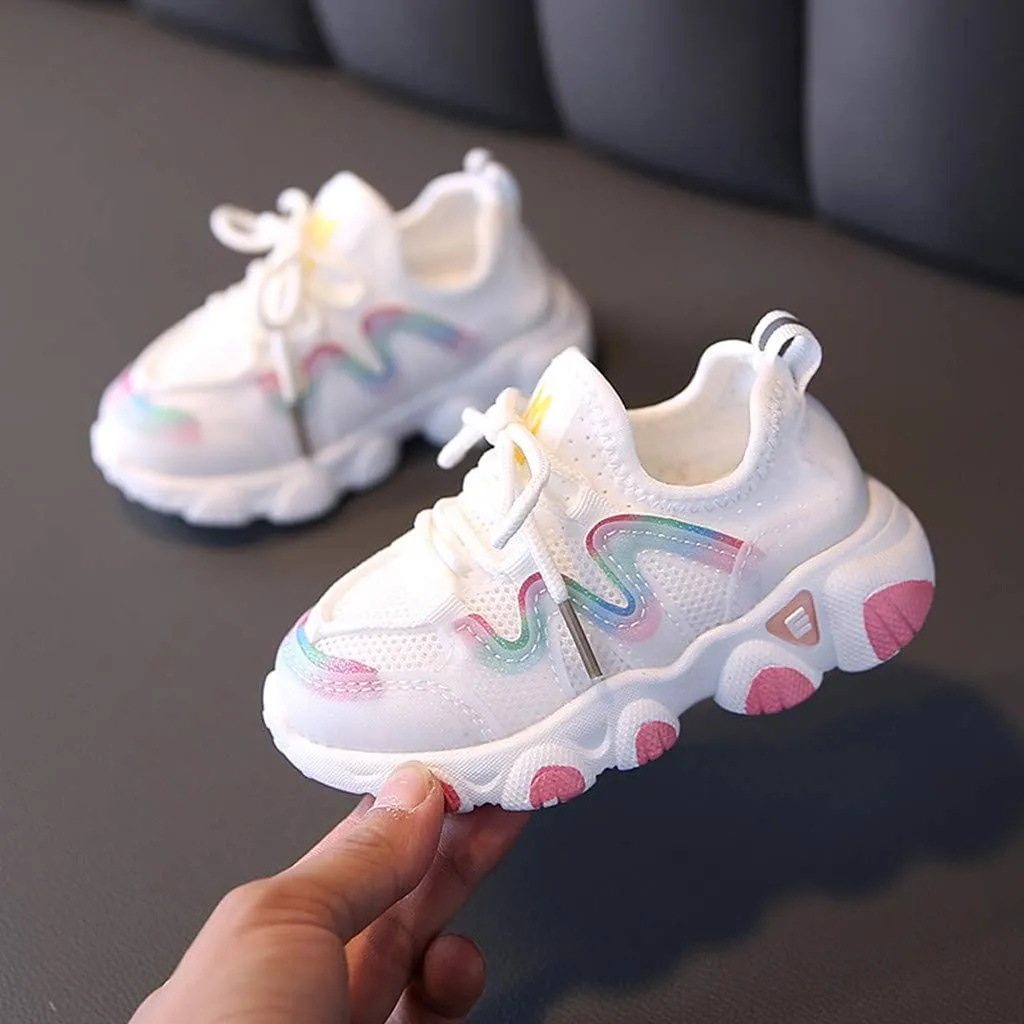 Toddler Boy Extra Wide Shoes Breathable Girls Infant Shoes Lace Up Baby Toddler Mesh Kids Soft High Top Shoes for Girls