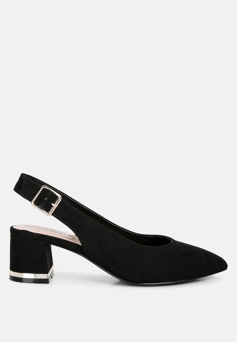 Top Job Micro Suede Slingback Sandals By Ruw