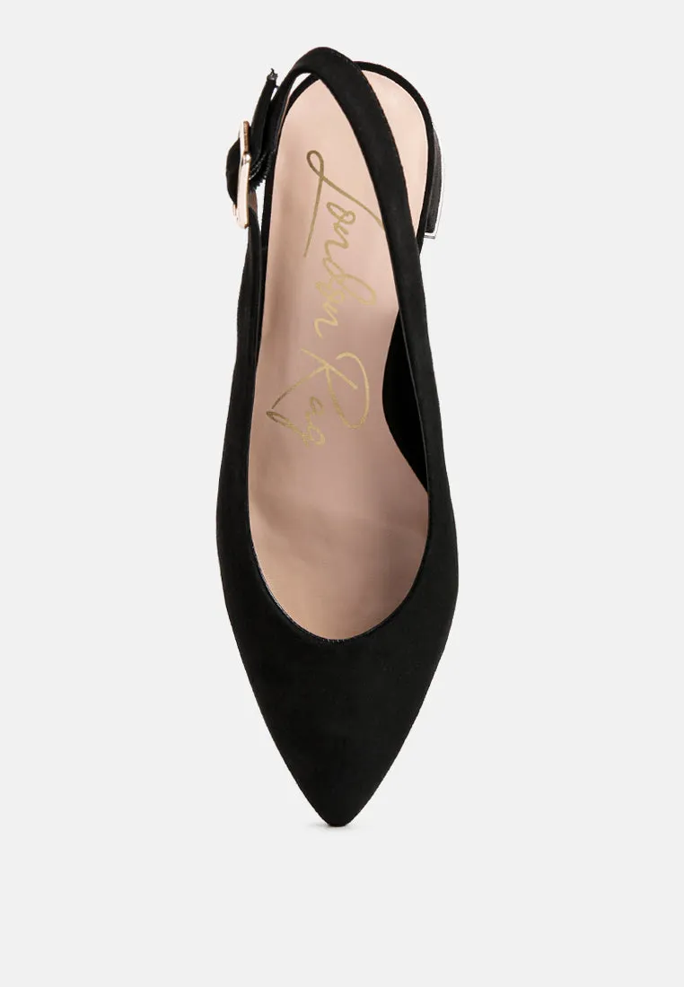 Top Job Micro Suede Slingback Sandals By Ruw