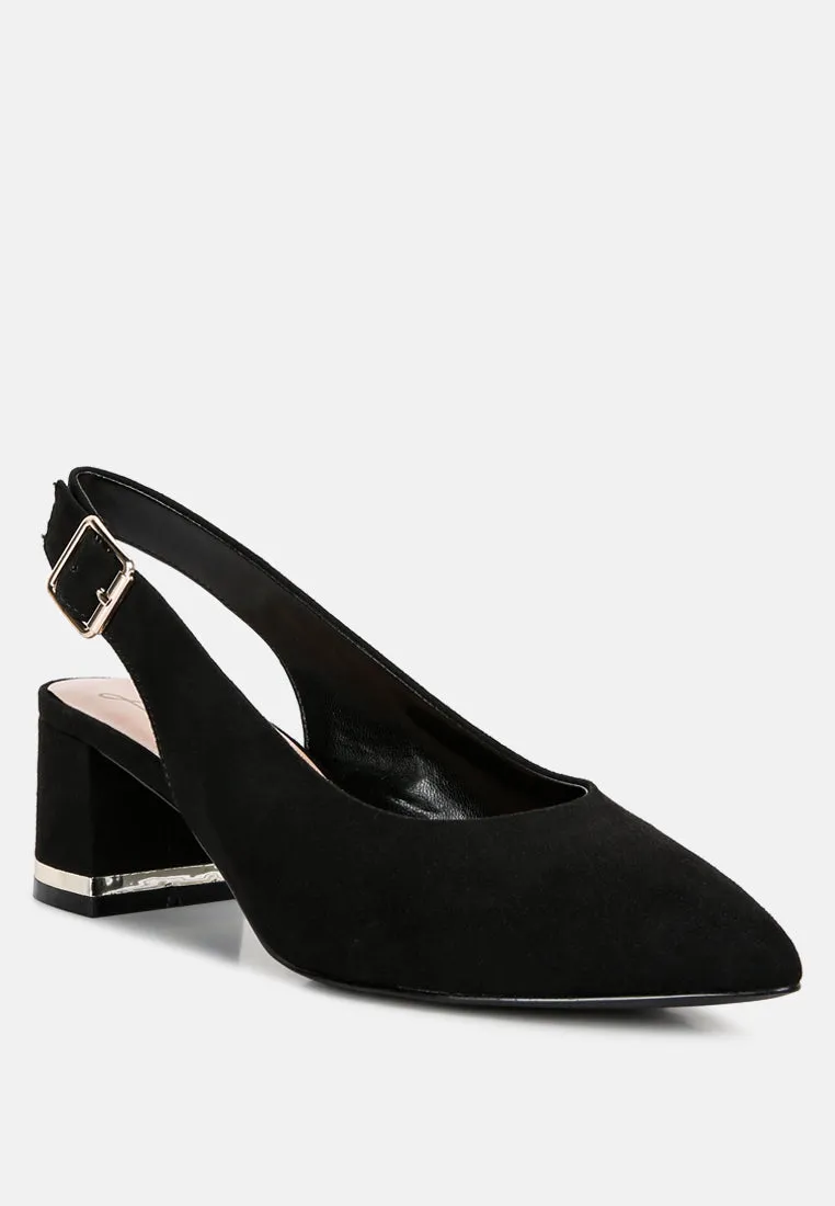 Top Job Micro Suede Slingback Sandals By Ruw