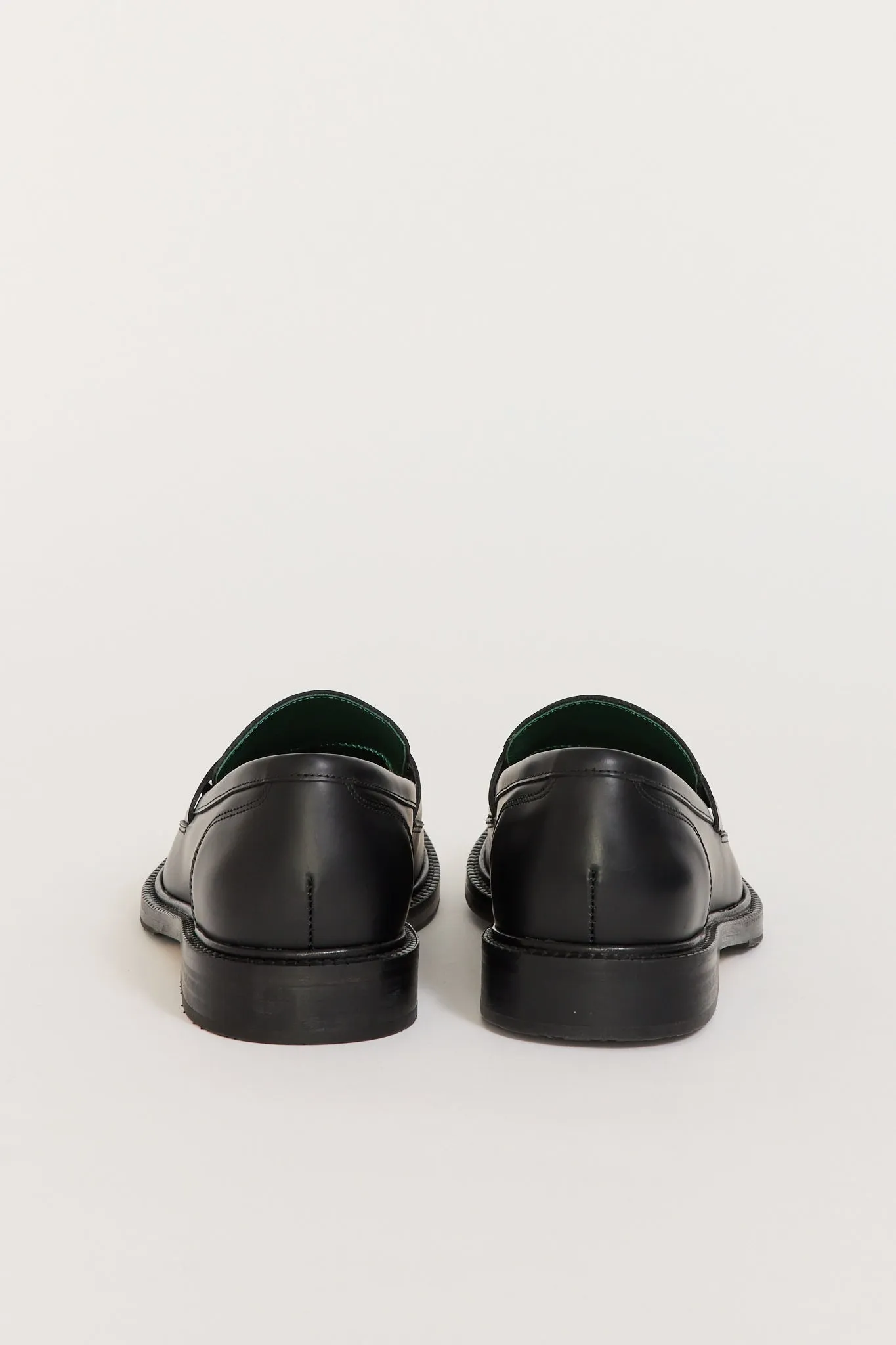 Townee Penny Loafer Black Polido Leather Womens