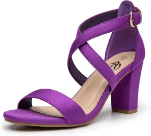 Trary Women's Sandal, White, Block Heel, Ankle Strap, Size 5-11.5, Formal Occasion Attendees