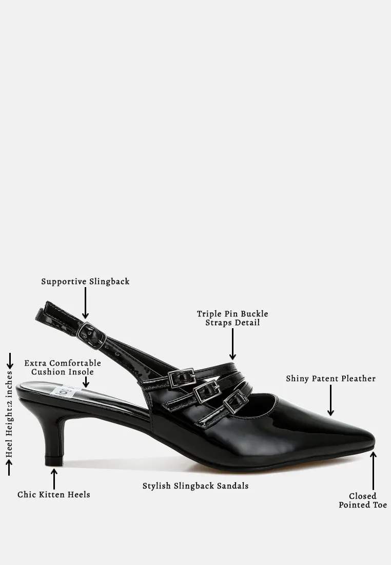Triple Strap Slingback Sandals By RUW
