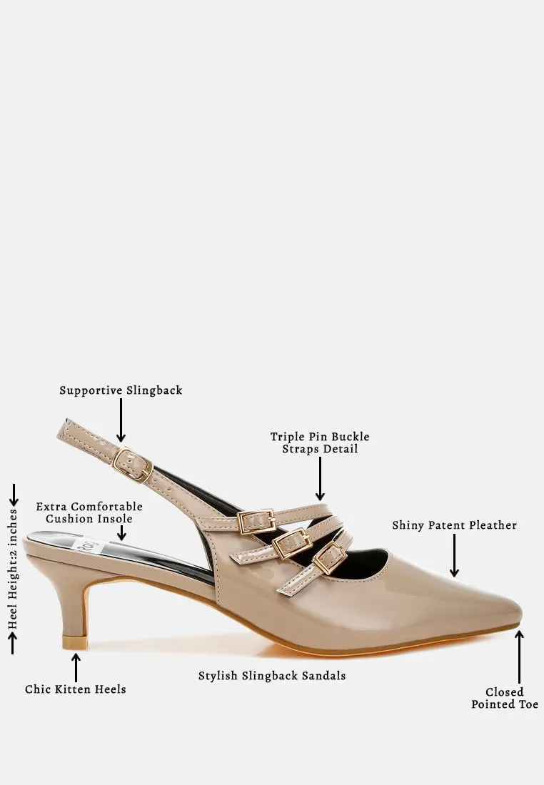 Triple Strap Slingback Sandals By RUW