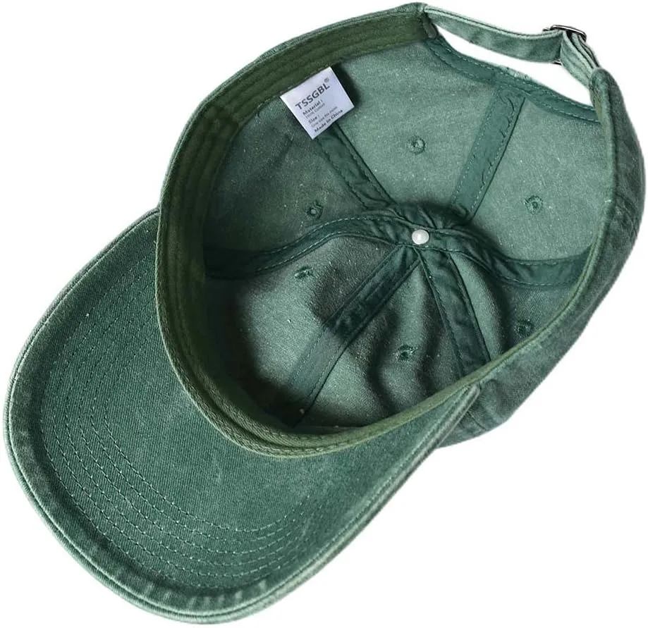 TSSGBL Vintage Cotton Washed Baseball Caps Unstructured Low Profile Adjustable Distressed Dad Hat for Men Women S-M-L-XXL