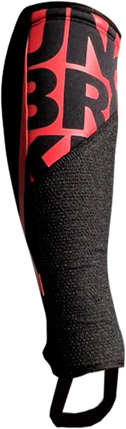 UNBROKENSHOP Shin Sleeves Pro Red 7mm Neoprene, Weightlifting, Deadlift, Rope Climb, Box Jumps for Men and Women, Single