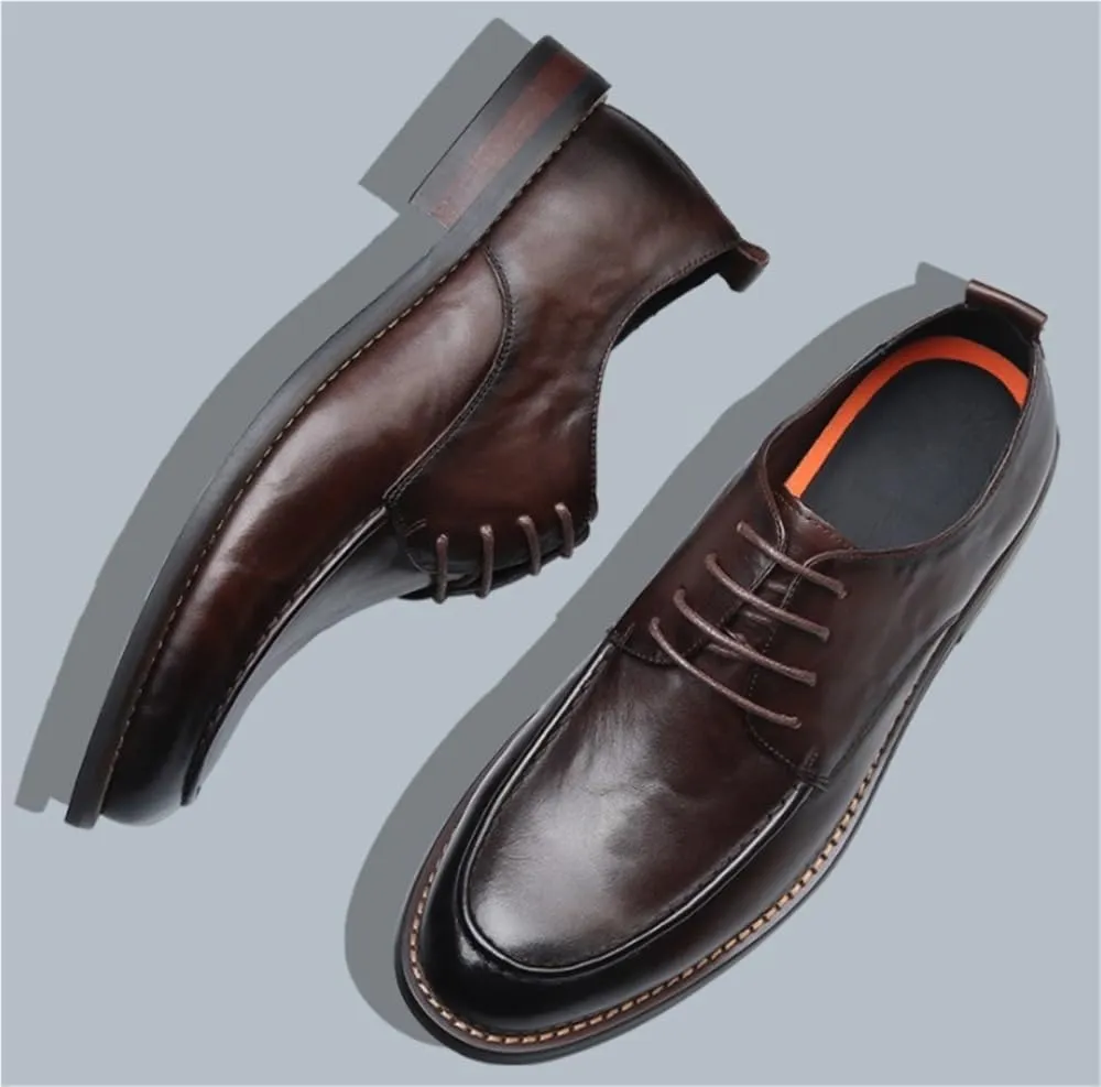 Versatile Casual Comfortable Business Shoes Classic Oxfords Lace Up Shoes for Men Formal Occasions
