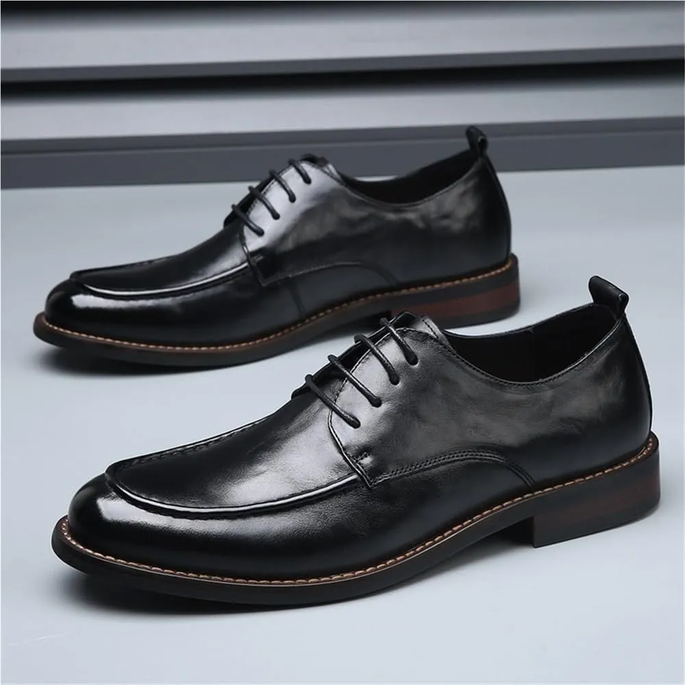 Versatile Casual Comfortable Business Shoes Classic Oxfords Lace Up Shoes for Men Formal Occasions