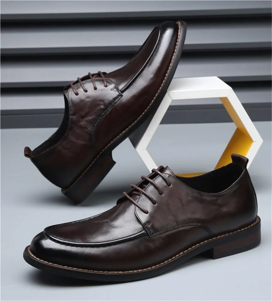 Versatile Casual Comfortable Business Shoes Classic Oxfords Lace Up Shoes for Men Formal Occasions