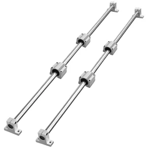 VEVOR Linear Rail Slide SFC20-1200mm 2 PCS 47.2 in/1200mm SFC20 Guide Rails 4 PCS SC20 Slide Blocks 4 PCS Rail Supports Linear Rails and Bearings Kit for Automated Machines CNC DIY Project