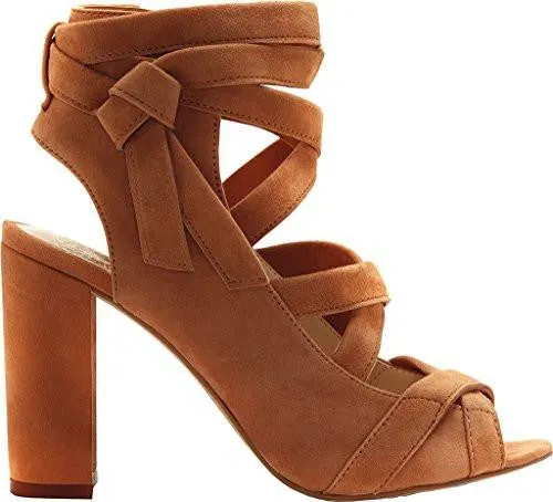 Vince Camuto Sammson Block Heel Sandalmaple Brown True Suede 9