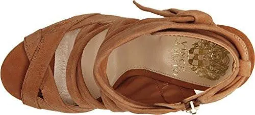 Vince Camuto Sammson Block Heel Sandalmaple Brown True Suede 9